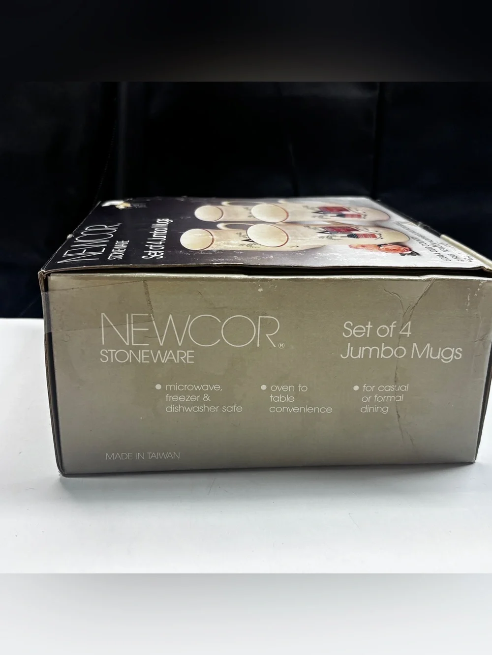 Vtg Newcor Our Country Village Stoneware Cups/Mugs Cottage Core New W/box 88’